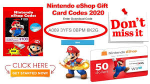Generador de códigos nintendo eshop card. Free Nintendo Eshop Gift Card Codes 2020 100 Nintendo Switch Gift Card Nintendo Free Wii