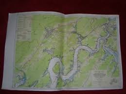 Details About 1960 Tva Tennessee River Navigation Chart Mile 548 571 Watts Bar Reservoir