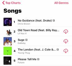 1 on apple music drizzy