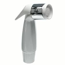 The replacement spray nozzles are also inexpensive for the delta faucets. Danco Kitchen Sink Faucet Spray Head Attachment With Thumb Trigger White 88740 Walmart Com Walmart Com