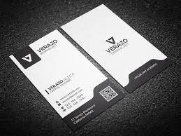 Most of these are white and black, but occasionally you will see a third color. Black White Vertical Business Card Creative Photoshop Templates Creative Market