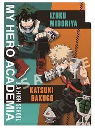 僕 の ヒ ー ロ ー ア カ デ ミ ア, hepburn: Boku No Hero Academia Bakugou Katsuki Midoriya Izuku 3 Pocket Clear File Takara Tomy A R T S Myfigurecollection Net