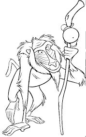 Rafiki Lion King Art Horse Coloring Pages Disney Coloring Pages