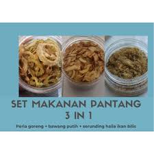 Masakan ni sedap di makan dengan nasi putih atau pun nasi goreng. Set Makanan Pantang 3 In 1 Bawang Putih Goreng Peria Goreng Dan Serunding Halia Ikan Bilis Shopee Malaysia