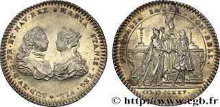 Louis xv et marie leczinska. Love And Marriage Mariage De Louis Xv Et Marie Leczinska 1725 Fjt 228148 Jetons