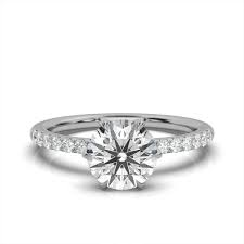 4ct Round Lab Grown Diamond Engagement Ring | (F+ Color) |Platinum ...