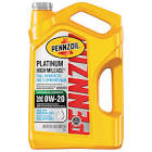 Platinum High Mileage Full Synthetic 0W-20 Motor Oil, 5-L Pennzoil