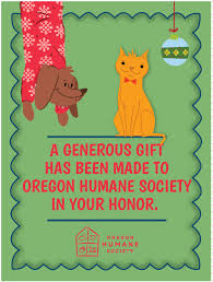 Send a smile to everyone on your list with a festive set of personalised flat or folded christmas cards. Memorial Celebration Gifts Oregon Humane Society