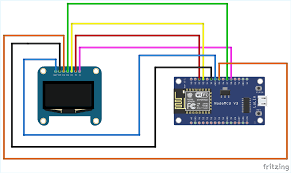 Interfacing Oled Display With Nodemcu Esp8266 Displaying Bitmap Image On Oled Internet Clock Circuit Diagram Arduino Wireless