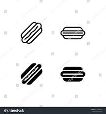 Hot Dog Icon Design Hot Dog Sausage Mustard Fast Food Meat Icon Logo Vector Symbol Set Sign Design Button Vector Logo Dog Icon Logo Design