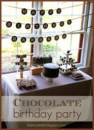 Birthday Decoration Ideas For Mother In Law Chocolate Birthday Party We Celebrated My Mother In Law S 65th Birthday This Past Weeke Chocolate Party Valentines Birthday Party Construction Birthday Parties