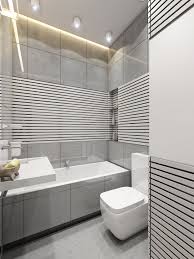 This sleek white tub plays off the graphic gray wall in a way that's still calming to the. A Suitable Simple Small Bathroom Designs Looks So Perfect And Spacious With A Smart Decor Ideas In It Roohome