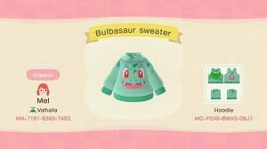 Bulbasaur Hoodie Designer Id Animal Crossing Animal Crossing Animal Crossing Qr Codes Clothes Animal Crossing Qr