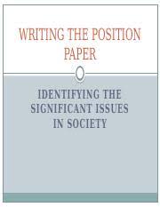 ✍ get an idea for your paper. Writing The Position Paper Pptx Writing The Position Paper Identifying The Significant Issues In Society Position Paper The Position Paper Is Devoted Course Hero