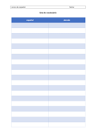 Da du das anscheinend nur zum ausfüllen handschriftlich brauchst, nimm doch einfach die tabellenfunktion in word oder einem anderen textprogramm. Vokabelliste Zum Ausfullen Leer Unterrichtsmaterial Im Fach Spanisch Vokabelheft Vokabeln Unterrichtsmaterial