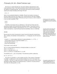 Philosophy 244 9 Modal Predicate Logic