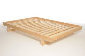 Solid wooden platform is finished in dark brown color and sleeping area is very soft, so it is. Low Wooden Japanese Style Bed Futon Company