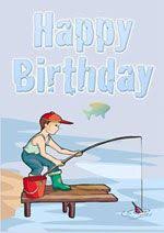 Happy Birthday Card Printable Boy Printable Fishing Birthday Card Fishing Birthday Cards Birthday Cards To Print Fishing Birthday