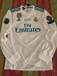 On sale $15.00 regular price $30.00. Official Authentic Adidas Real Madrid 2017 2018 Home Kit Ucl Finals Jersey Bale 11 Shirt La Liga Uefa Champions League Sports Sports Apparel On Carousell