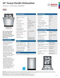 Maybe you would like to learn more about one of these? Bosch Shs843af5n 300 Series Puredry 48 Decibel Filtration Built In Dishwasher Energy Star Dimensions Guide Manualzz