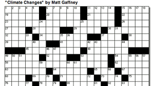 If you are looking for a quick, free, easy online crossword, you've come to the right place! The Weekend Crossword Climate Changes