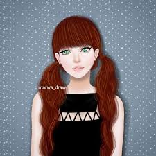 صور رسم بنات كرتون رمزيات رسومات انمي للانستقرام girly art girly m sarra art