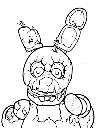 Springtrap Fnaf 6 Coloring Pages In 2020 Fnaf Coloring Pages Coloring Pages Super Coloring Pages