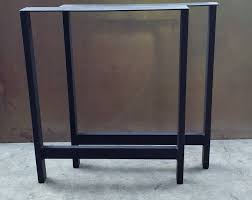 Square Rectangular Modern Dining Table Legs Industrial Legs Set Of 2 Steel Legs Metal Table Table Legs Metal Table Legs