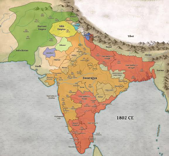 India on the eve of second Anglo-Maratha war : r/IndianHistory
