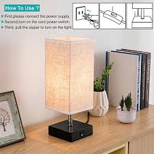 Enjoy free shipping on most stuff, even big stuff. Modern Design Bedside Table Lamps With Usb Charging Port Wood Base Fabric Square Nightstand Table Light Bedroom Study Lighting Led Table Lamps Aliexpress