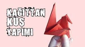 kagittan kus yapimi paper bird kus origami