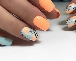 You can choose the most suitable false nail for yourself.it is easy to trim and file them to in any length and shape you like. 5 Beautiful Orange Nails Art Ideas With Different Styles For You To Get Prepared For 2021 Summer Lastminutestylist