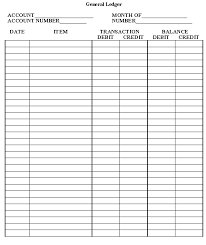Printable basic accounting formsworksheets for practice. General Ledger Template Download From Accounting And Finance Ledgers