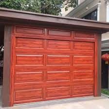 From a distance, you see wood. Aluminium Garage Door Sectional Glass Garage Door Insulated Glass Garage Door