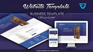 Website Mockup Template Business Website Ultraviolet Psd Template Zonic Design Shop Website Mockup Templates Website Mockup Mockup Template