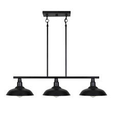 Maybe you would like to learn more about one of these? Kenroy Home Dale 3 Light Black Island Pendant 93512bl The Home Depot Kitchen Lighting Kitchen Island Lighting Farmhouse Lighting