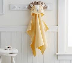 While some measurements may vary, the bath towel is that one item we all have in the bathroom to dry our bodies after a shower or a bath. Lion Baby Hooded Towel Pottery Barn Kids