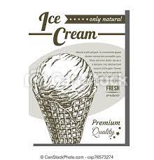 Cornet de glace vide dessin : Vecteur Banniere Cornet Cone Glace Gaufre Neige Lait Dessert Fouette Banniere Cone Gelato Laitage Illustration Canstock