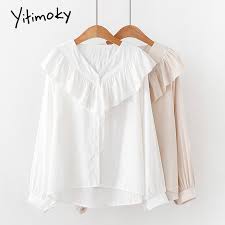 Blouse muslim wanita baju muslimah atasan murah cewek dewasa tunik kaos baju lengan panjang pendek terusan blus blush super hot sale terbaru 1. Jepang Rapi Kapas Blus Wanita Ruffle Top Lengan Panjang V Neck Kemeja Untuk Wanita Beige Putih Blus Kantor Pakai Sekolah Kemeja Blus Dan Kemeja Aliexpress