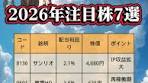 2026年に注目すべき有望株7選。#日本株 #高配当株 #投資 ...