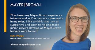 After completing her training contract with Mayer Brown, alumna Kate Phelps  joined Transport for London (TfL), a statutory body responsible for  transport in England's capital city as senior associate “When your client