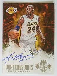 2013 14 Panini Court Kings Autos Kobe Bryant Auto On Card Autograph 35 35 Lakers Kings Basketball Basketball Cards Kobe Bryant Nba