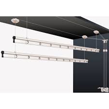 The royal 7 stainless steel wall mounted clothes drying rack can be adjusted to 3 three positions as you can see from the picture. 2 4m Ceiling Mounted Drying Rack Hand Lifting Aluminium Rails Shopee Malaysia