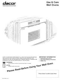 Have you ever get to the . Dacor Mcs130s Use And Care Manual Pdf Download Manualslib