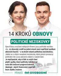 Svobodní - Specifickou součástí veřejných financí jsou politické neziskovky. Je obrovský rozdíl na jedné straně mezi například spolkem obecních hasičů – a na druhé straně politickou neziskovkou. Jedná se o nikým nevolené