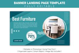 As a free mockup generator software, mediamodifier includes thousands of mockups in various create a free watermarked mockup preview in seconds! Banner Landing Page Best Furniture Graphic By Ant Project Template Creative Fabrica