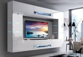 Möbel akut ϩ… die hier angebotene wohnwand aus der reihe spirit plus bringt eine glänzende eleganz in ihr wohnzimmer. Mediawand Wohnwand 8 Tlg Senox 6 Weiss Hochglanz Inkl Led Kaufen Bei Sylwia Lesniewska Fun Mobel