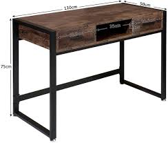 Unsere mitarbeiter begrüßen sie als interessierten leser zum großen vergleich. Botone Schreibtisch Mit Zwei Schubladen Und Ablage Im Industrie Design Computertisch Mit Metallgestell Arbeitstisch Furs Buro Arbeitszimmer Rustikal Vintage Fusse Verstellbar 110x50x75cm Botone