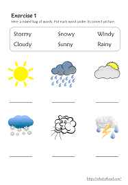 Weather Vocabulary And Worksheets For Grade 1 In 2020 Weather Vocabulary 1st Grade Worksheets English Worksheets For Kids
