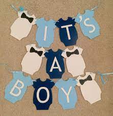 Baby Boy Banner Baby Shower Banner Baby Shower Decor Etsy In 2021 Baby Boy Banner Baby Shower Decorations For Boys Its A Boy Banner